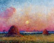 Wheat Stack at Sunset - 费迪南德·卢瓦扬